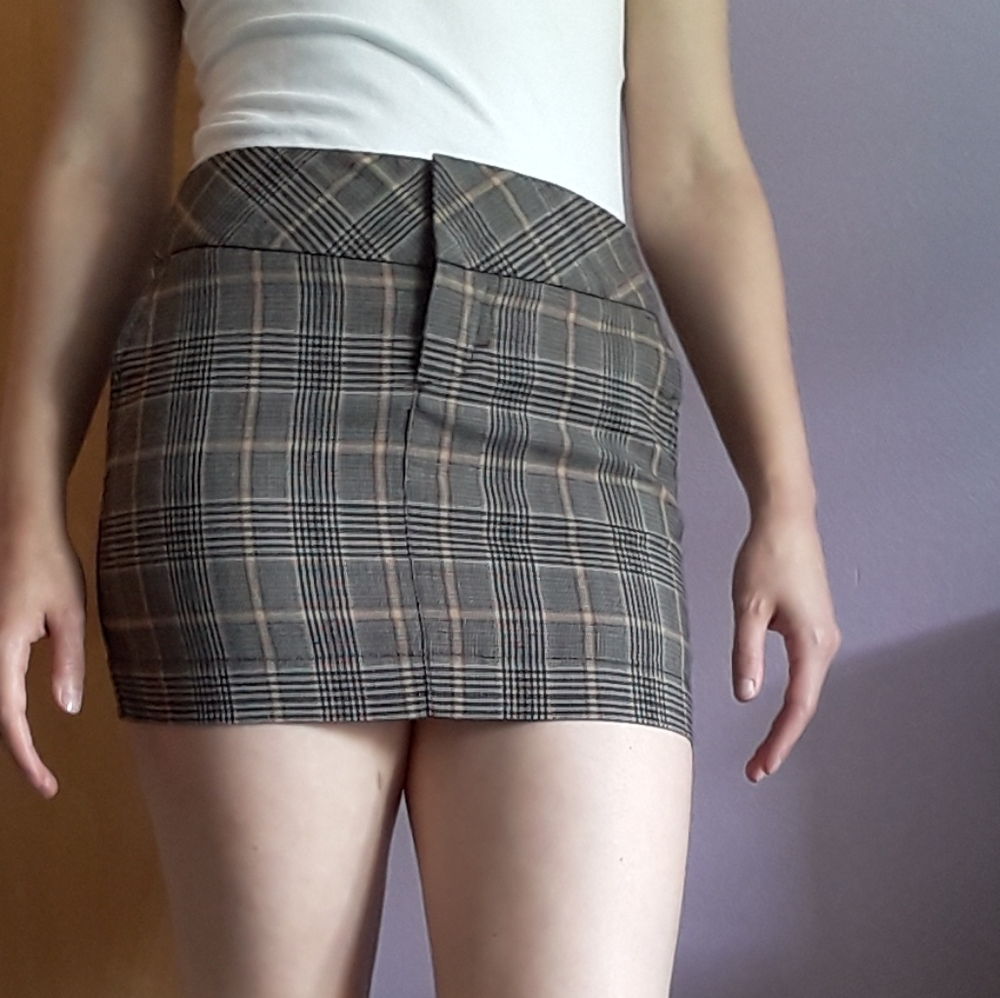 EXPRESS Plaid Mini Skirt